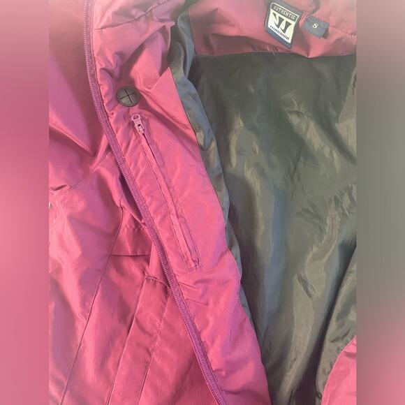 Warrior Men's Small Burgundy Layered Athletic Windbreaker Warm Up Jacket - Picture 7 of 11